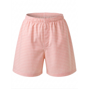 DENNIS SWIMSHORT ORANGE GINGHAM