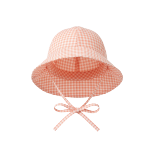 SUN HAT ORANGE GINGHAM